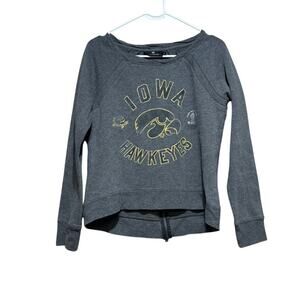 Womens Iowa Hawkeyes Grey Sweatshirt Size M College 2016 Rose Bowl Sweatshirt